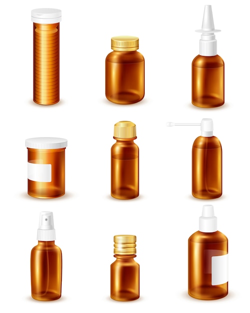 Set De Bouteilles Pharmaceutiques