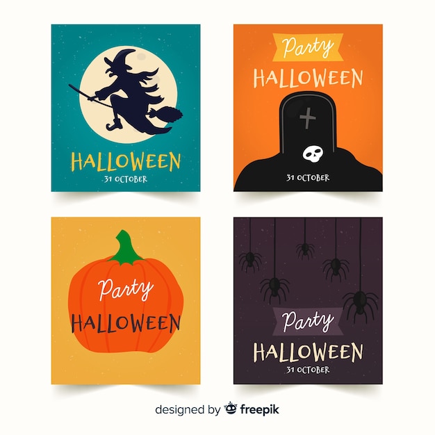 Set De Cartes D'halloween