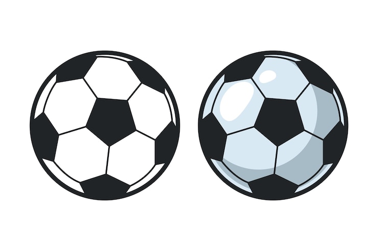 Vecteur gratuit set de deux balles de football