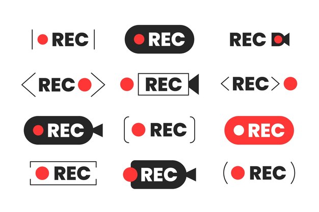 Set d'étiquettes de réception dessinées à la main