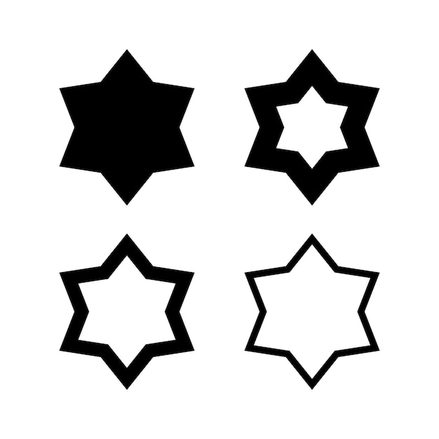 Set D'étoiles à Six Points Multiples