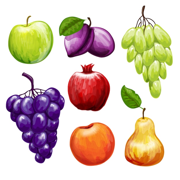 Set d&#39;icônes de fruits