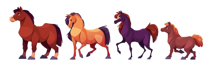 Vecteur gratuit set de personnages de dessins animés