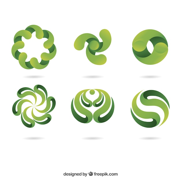 Set De Résumé Logos Vert