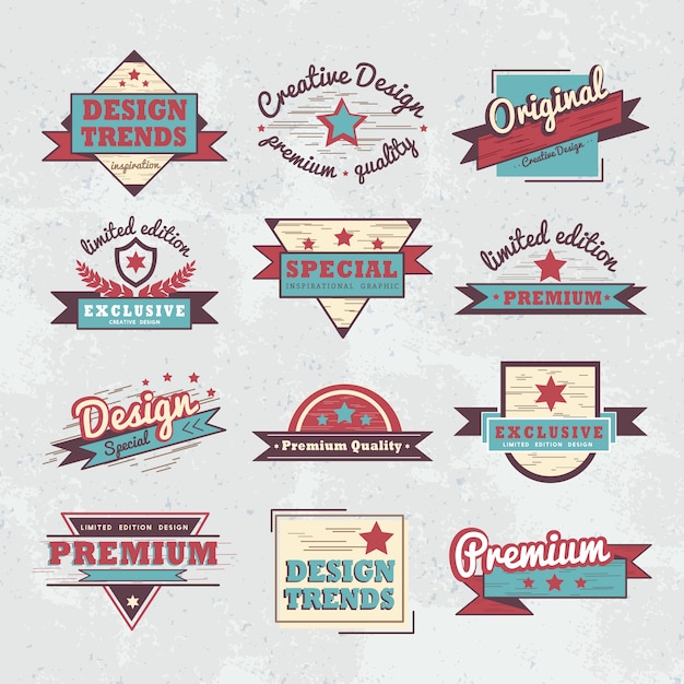 Set De Vector Badge Qualité Premium