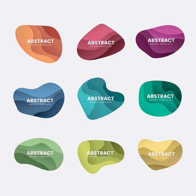 Set de vector design abstrait badge