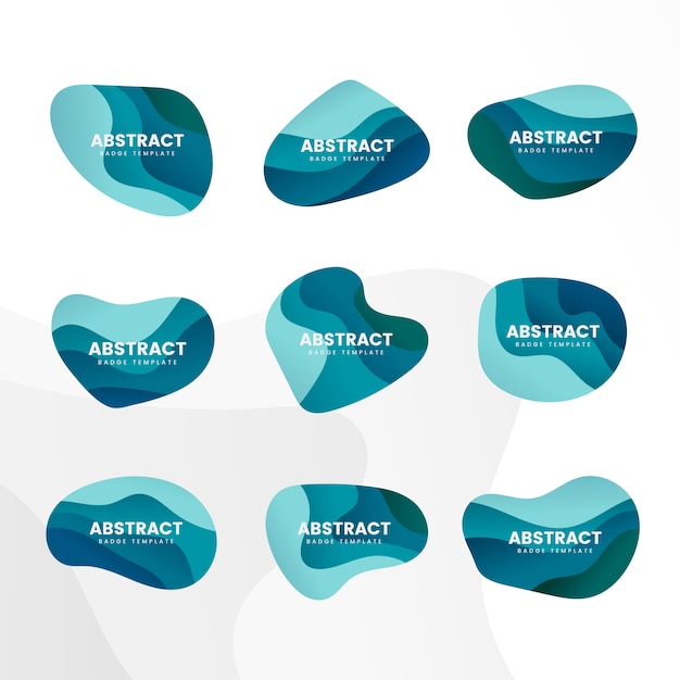 Vecteur gratuit set de vector design abstrait badge