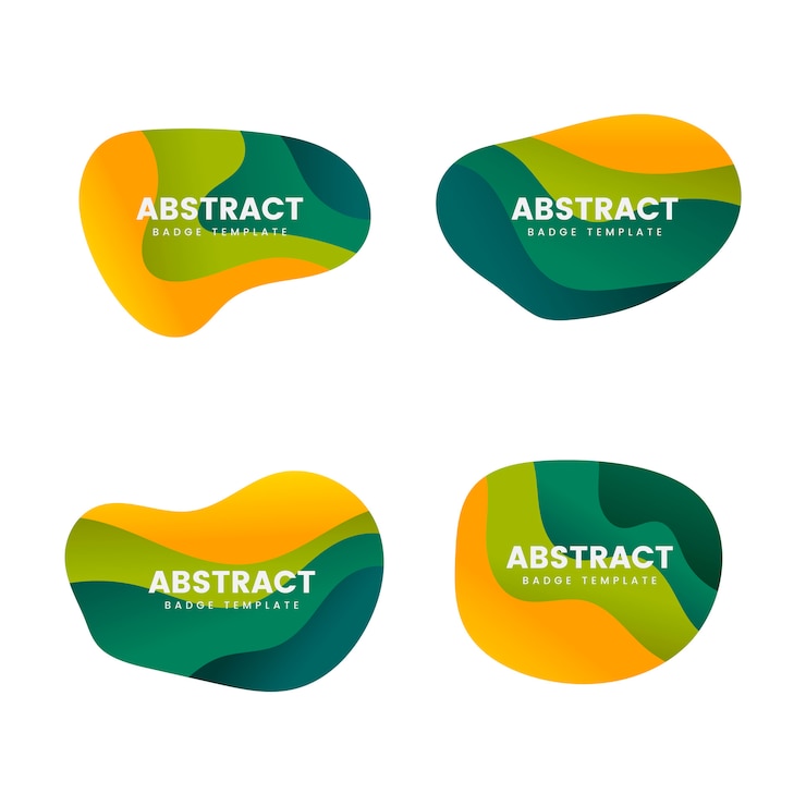 Vecteur gratuit set de vector design abstrait badge