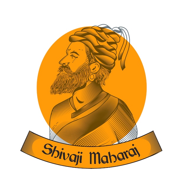 Vecteur gratuit shivaji maharaj design dessiné à la main