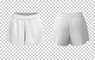 Vecteur gratuit short blanc pour homme