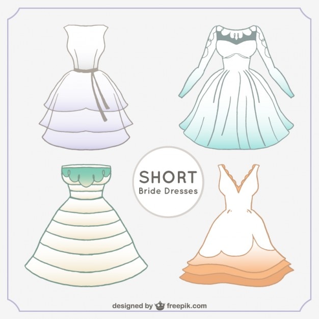 Vecteur gratuit shorts mariée modèles de vêtements