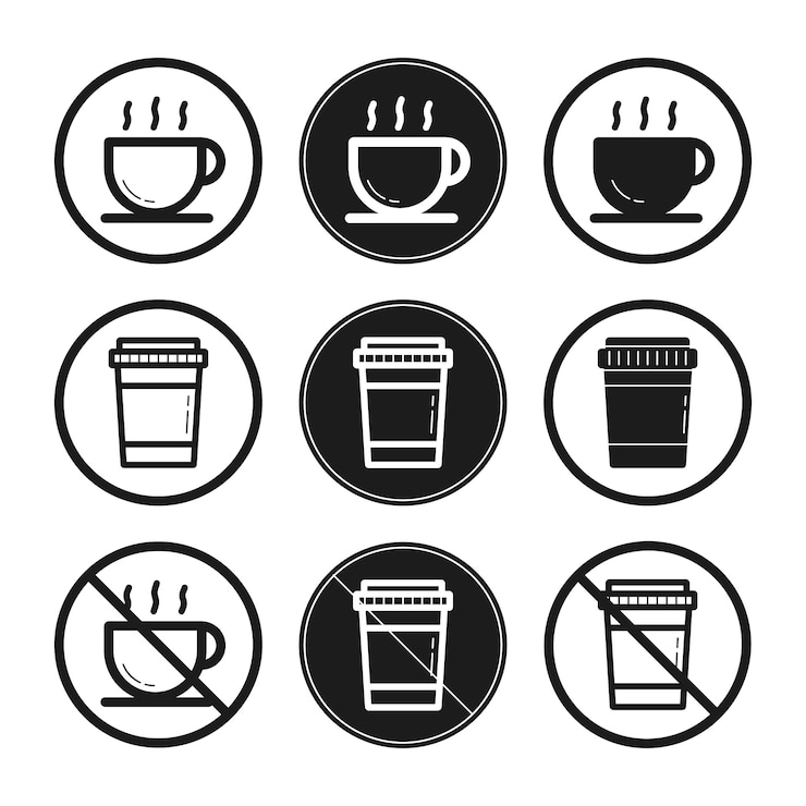 Vecteur gratuit signalisation de café design plat