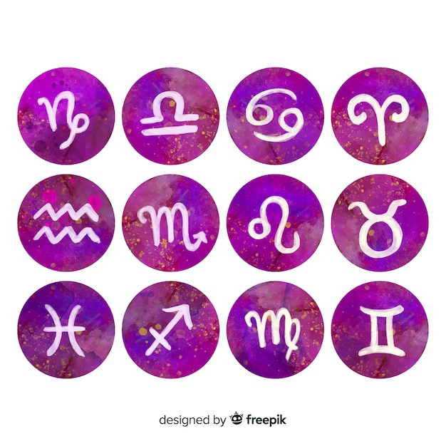 Signes du zodiaque aquarelle