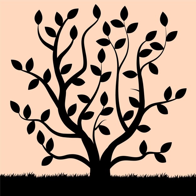 Silhouette d'arbre généalogique dessiné à la main