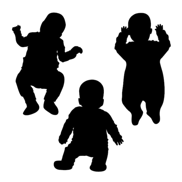 Silhouette de bébé design plat