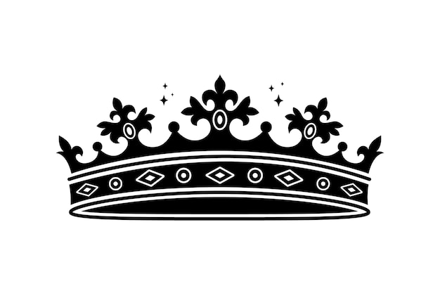 Silhouette de couronne dessinée à la main
