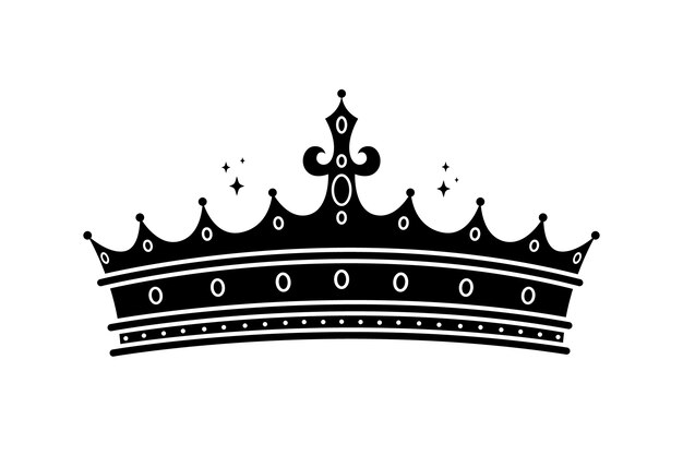Silhouette de couronne dessinée à la main