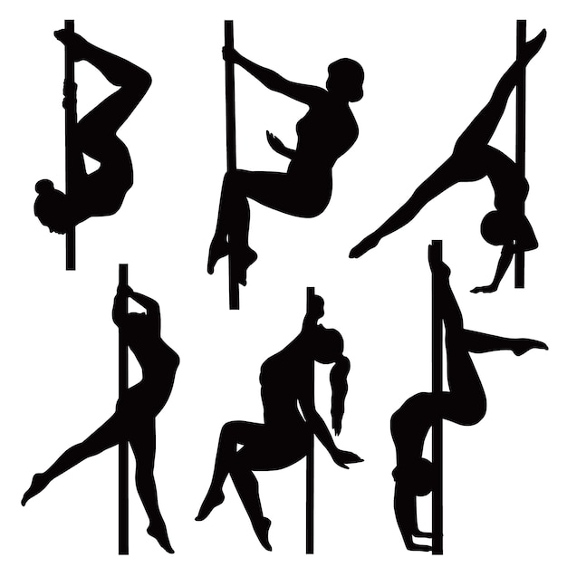 Silhouette de danseuse à la barre dessinée à la main