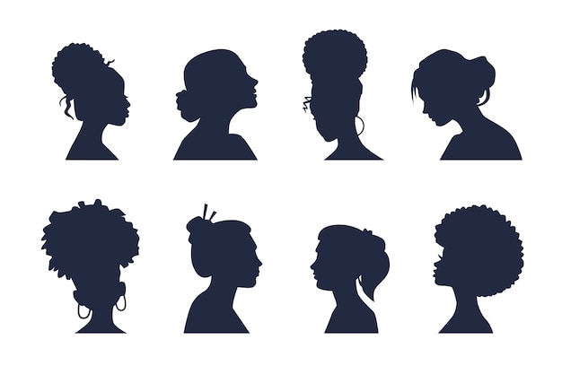 Silhouette De Femme Dessinée à La Main