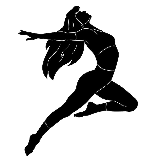 Silhouette De Femme Dessinée à La Main