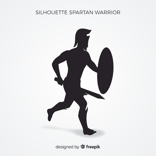 Silhouette De Guerrier Spartiate Avec épée