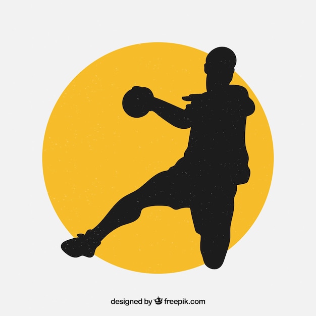 Silhouette De Joueur De Handball