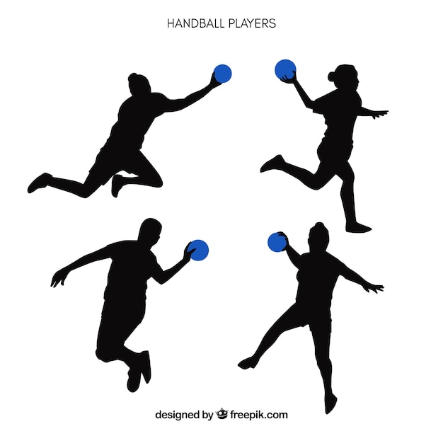 Silhouette De Joueurs De Handball