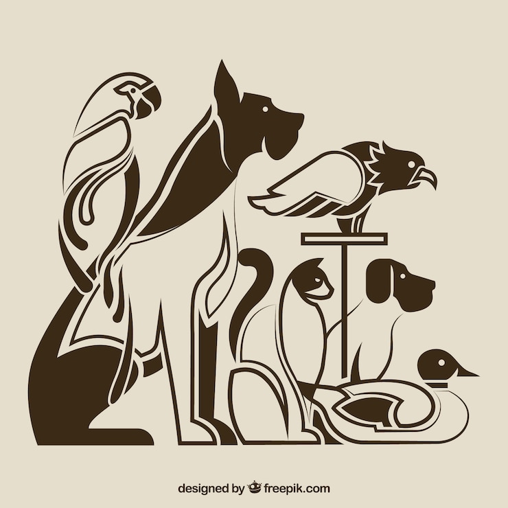 Vecteur gratuit silhouettes animaux