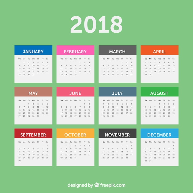 Simple Calendrier 2018