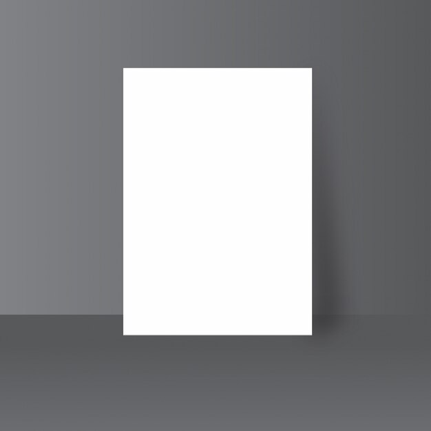 Simple Plain White Paper Mock up