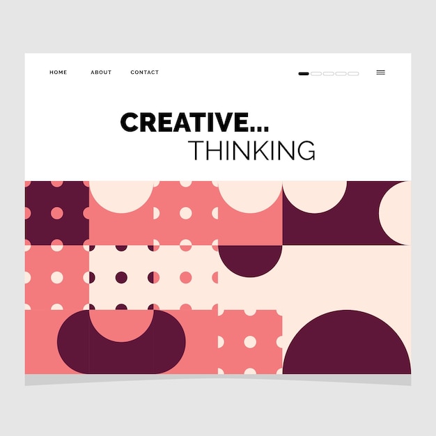 Vecteur gratuit site web d'entreprise pensée créative arrière-plan géométrique design illustration vectorielle
