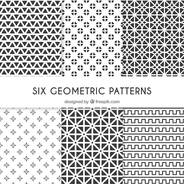 Six motifs géométriques