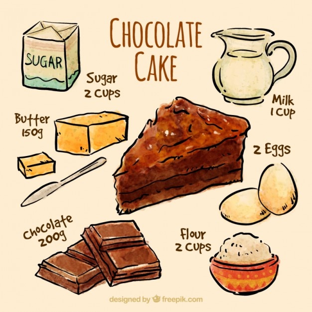 Sketches Recette De Gâteau Au Chocolat