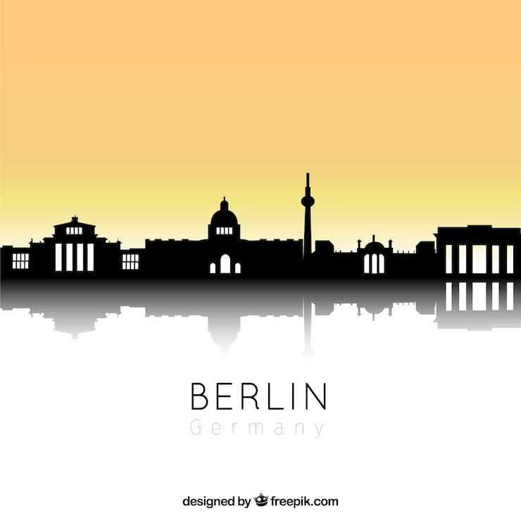Vecteur gratuit skyline de berlin