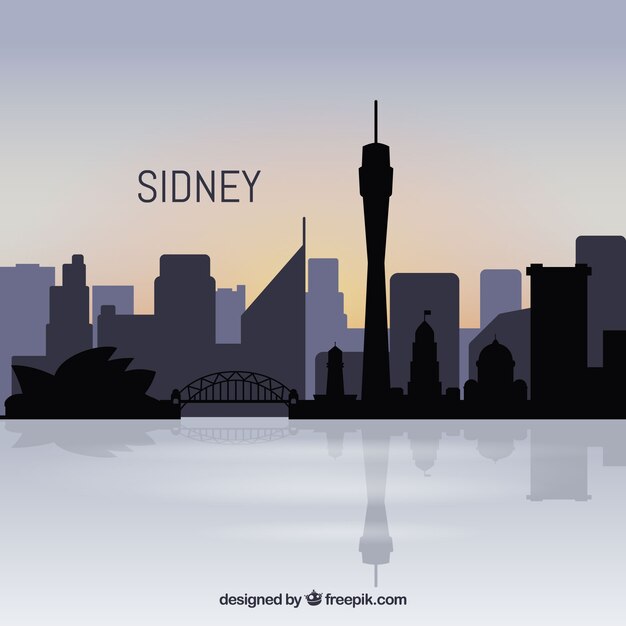 Skyline sombre de Sydney