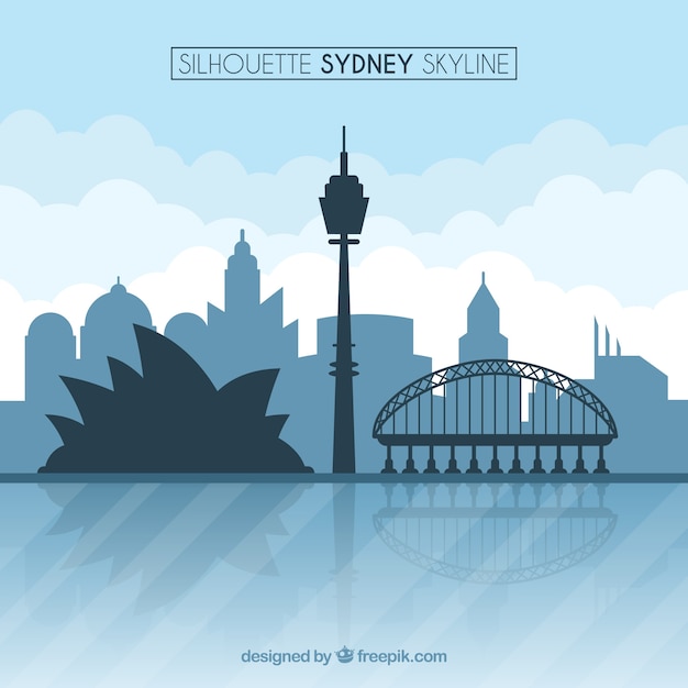 Vecteur gratuit skyline de sydney