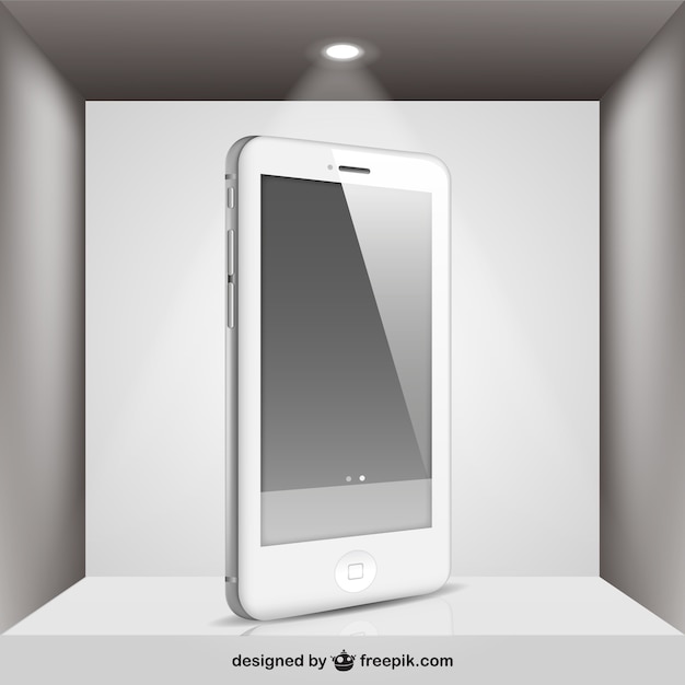 Smartphone blanc avec projecteur