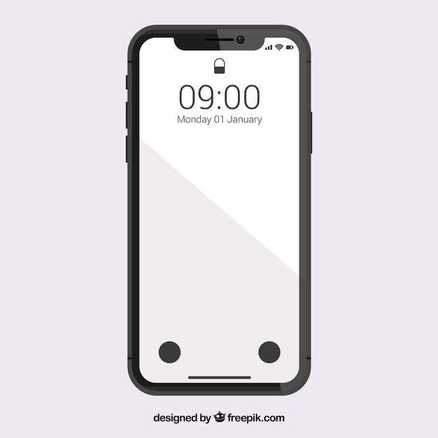 Smartphone avec écran blanc