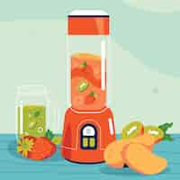 Vecteur gratuit smoothie délicieux illustration dessinée à la main