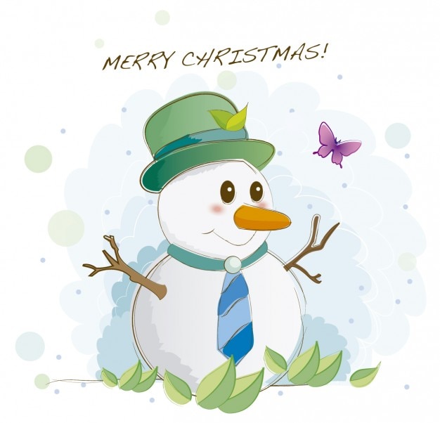 Vecteur gratuit snowman illustration