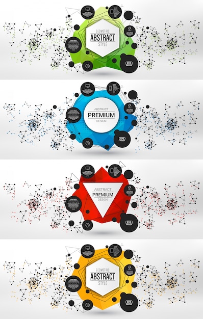 Vecteur gratuit social media cover designs