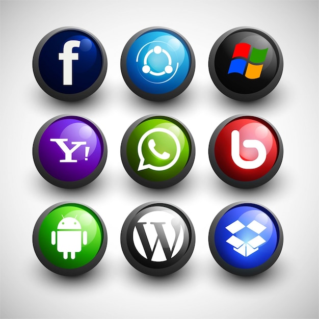 Vecteur gratuit social media icons et