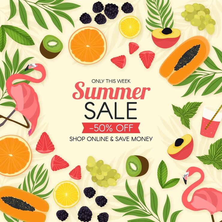 Vecteur gratuit soldes d'été promotionnels