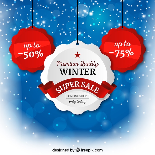 Vecteur gratuit soldes d'hiver