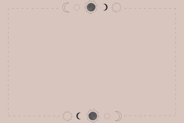 Vecteur gratuit soleil et lune sur fond beige