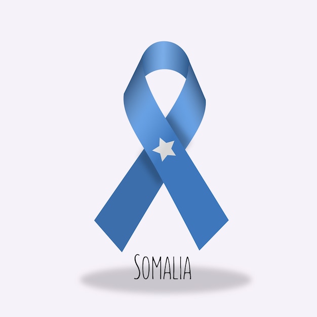 Somalie Flag Ribbon Design