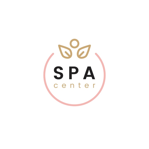 Vecteur gratuit spa et centre de bien-être logo vectoriel