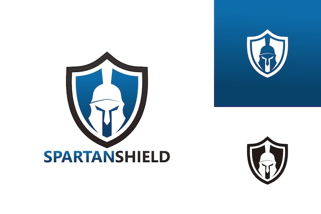 Spartan shield logo template design vecteur, emblème, design concept, symbole créatif, icône