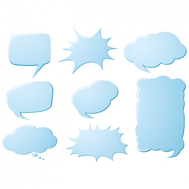 Vecteur gratuit speech bubbles collection