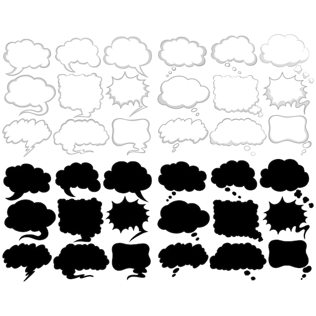 Vecteur gratuit speech bubbles collection